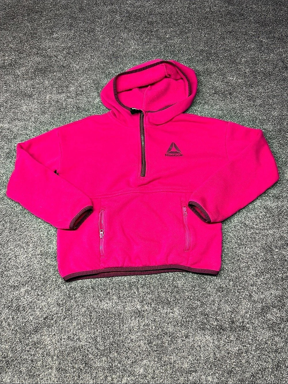 Reebok Girls 7/8 Pink Pullover Hoodie